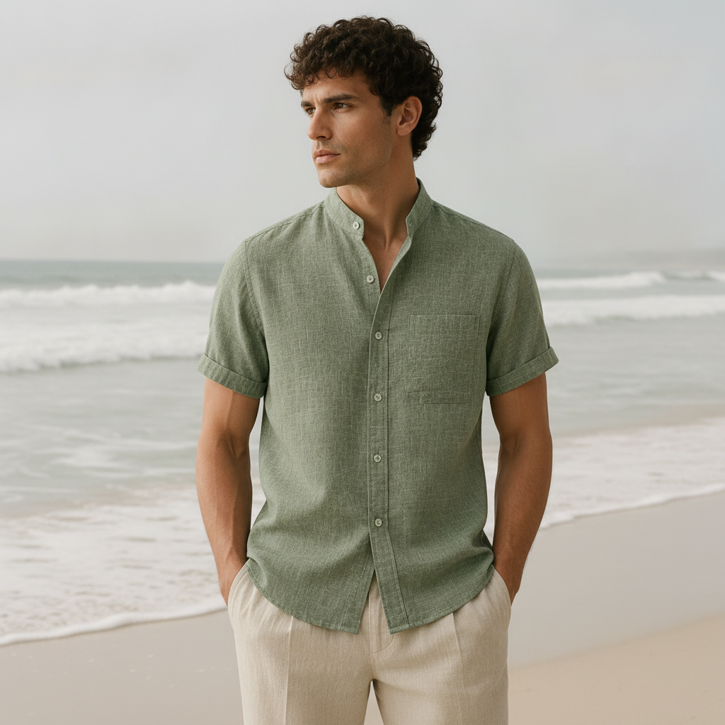 Everyday Linen Essential – Men's Linen Shirt with Relaxed Fit