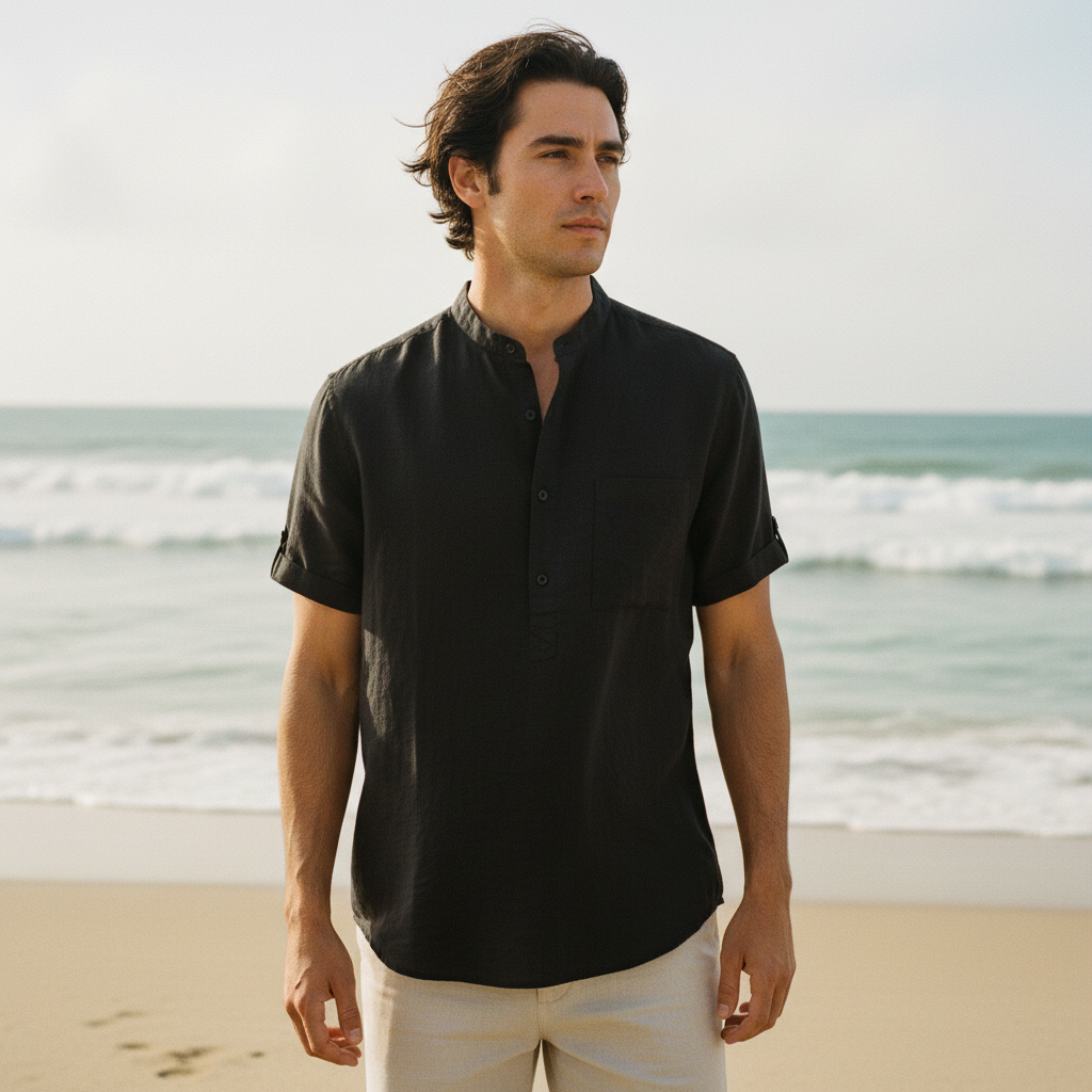 Everyday Linen Essential – Men's Linen Shirt with Relaxed Fit