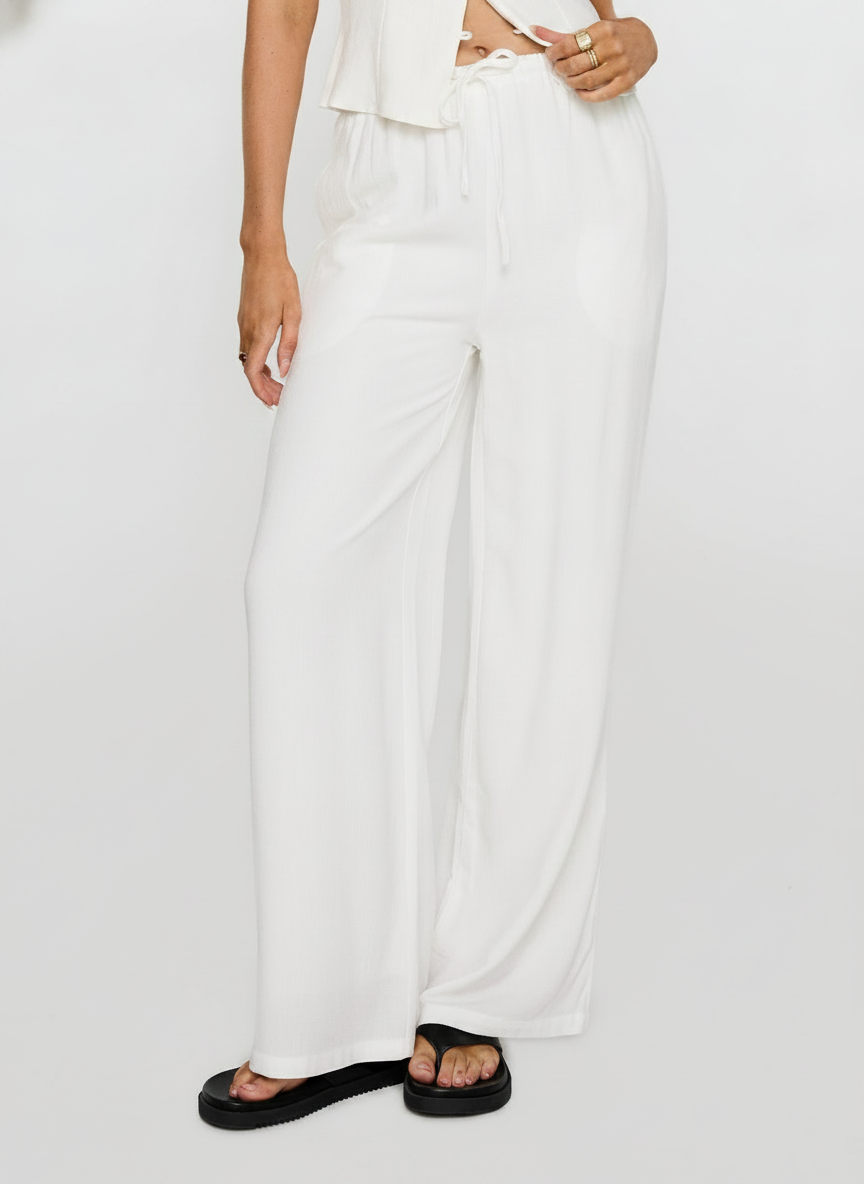 Parklea Linen Blend Pants White