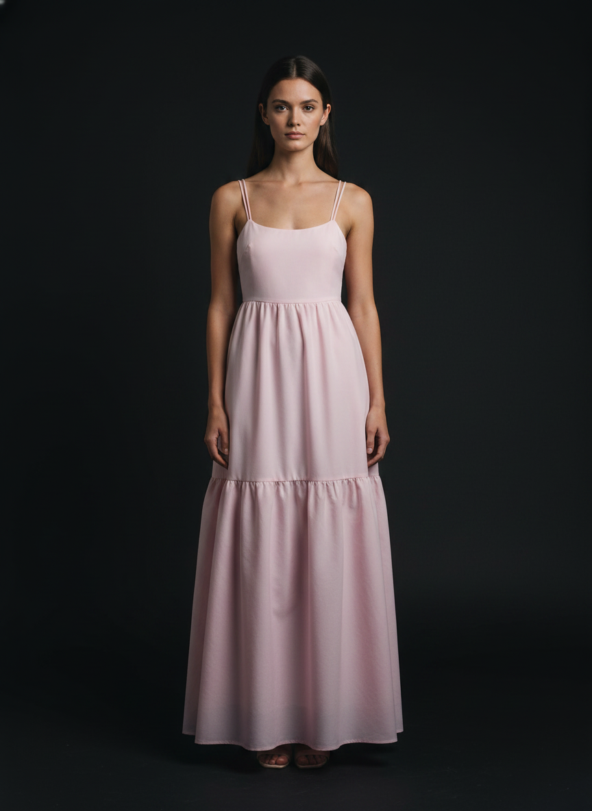 Black Maxi Dress with Low Cut Neckline – Sleeveless Long Dress