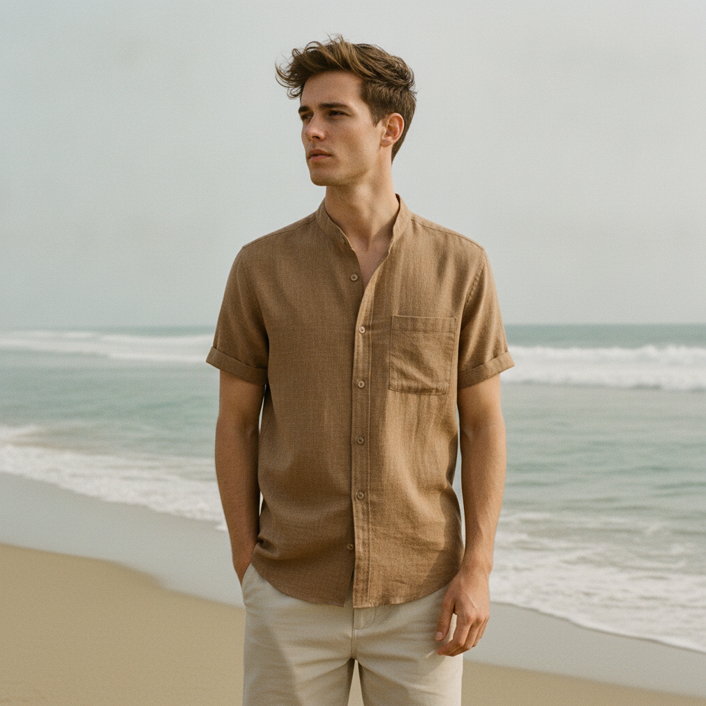Everyday Linen Essential – Men's Linen Shirt with Relaxed Fit