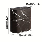 Marble-pattern trash can