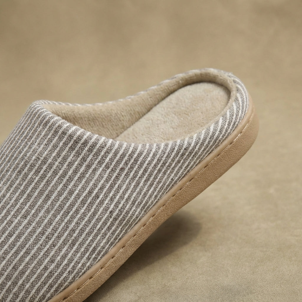 Cotton house slippers detail