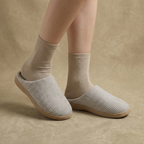 Cotton house slippers feature