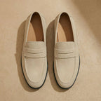 Men's suede penny loafers