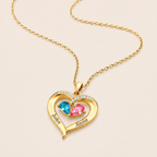 Birthstone heart necklace lifestyle