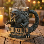 Sculpted monster ceramic coffee mug