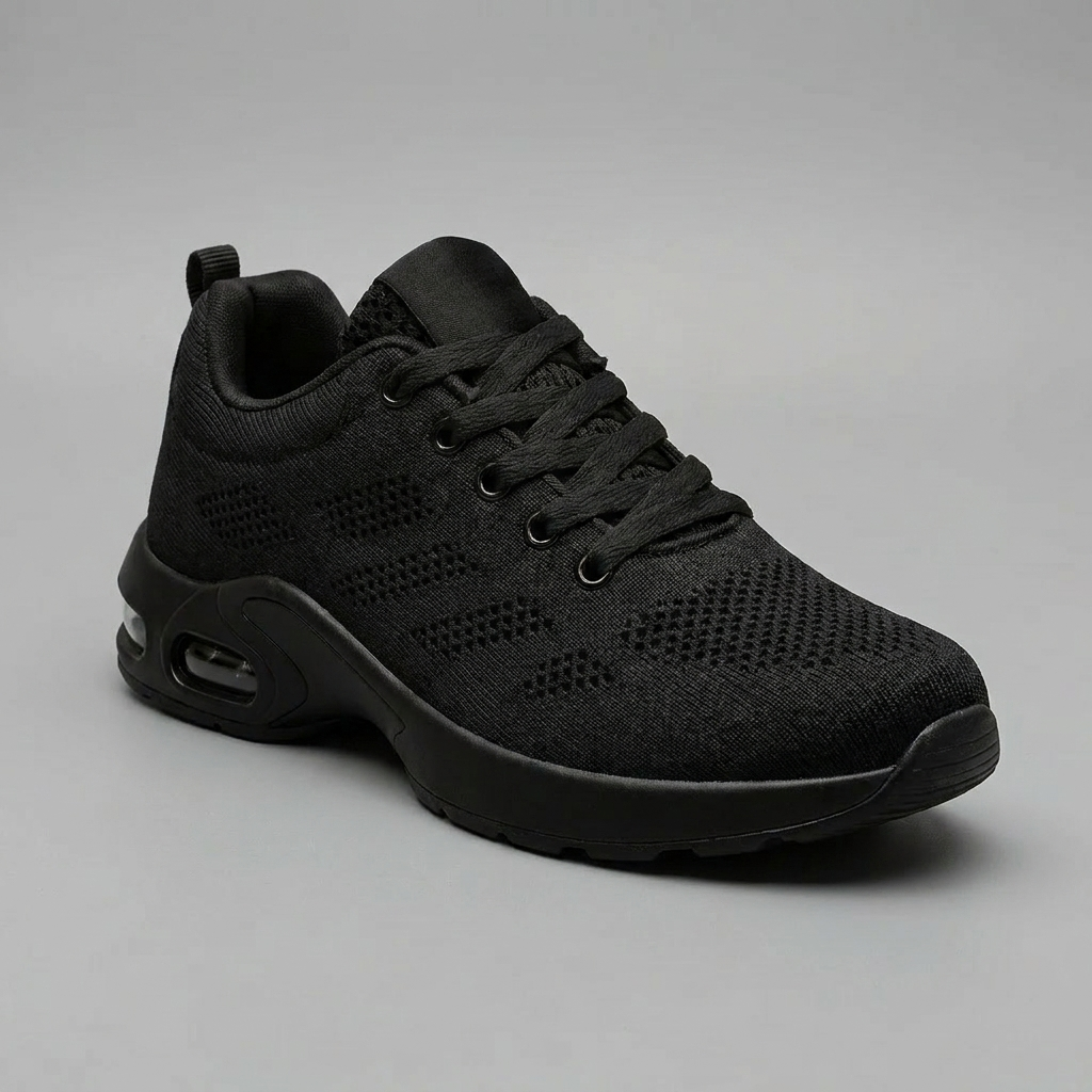Breathable comfort shoe close-up three-quarter view
