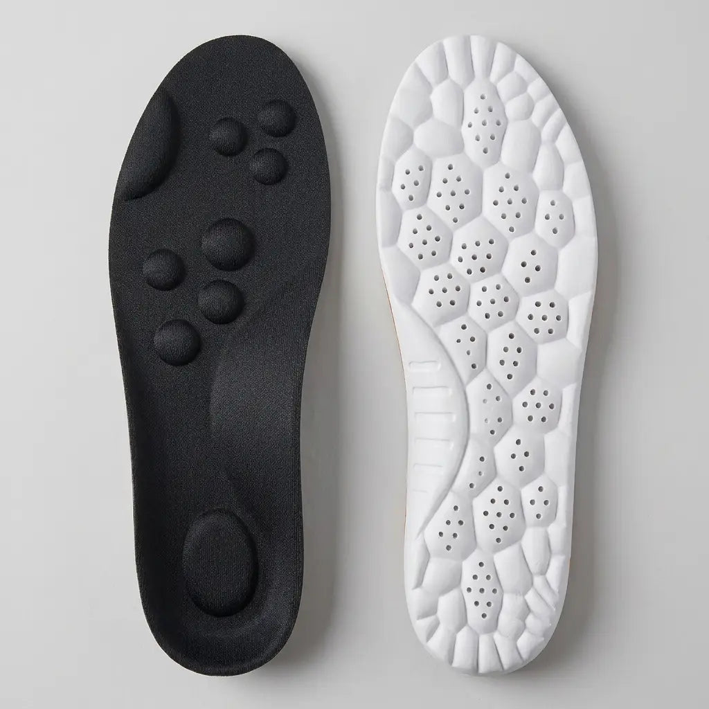Cushioned arch-support insoles close-up