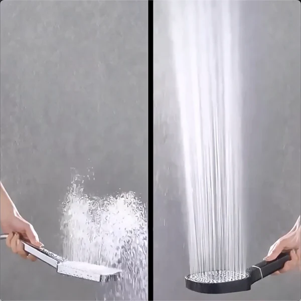 Shower head in use