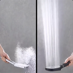 Shower head in use