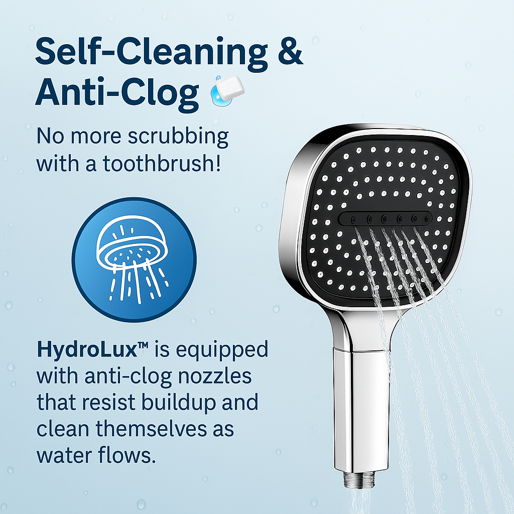 High-pressure shower head in Silver