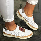 Women's breathable slip-on comfort sneakers in White