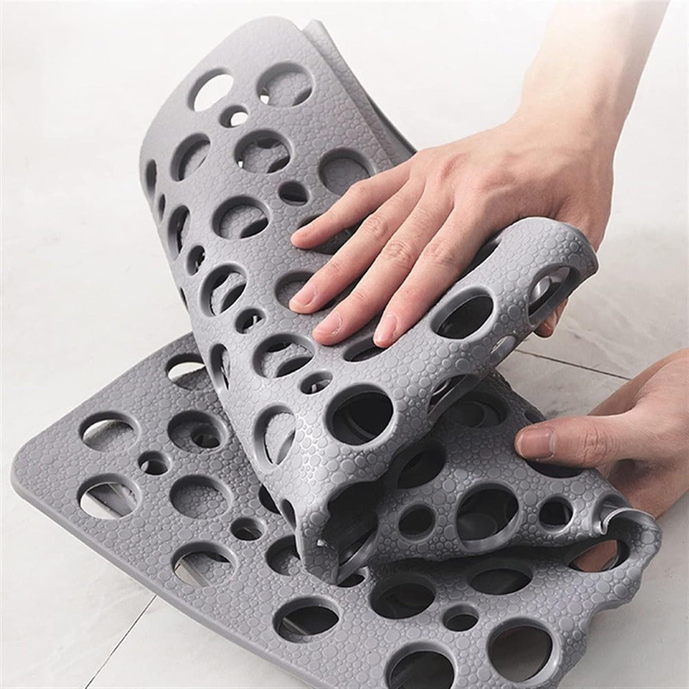 Shower mat laid flat showing full surface
