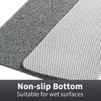Non-slip shower mat in use