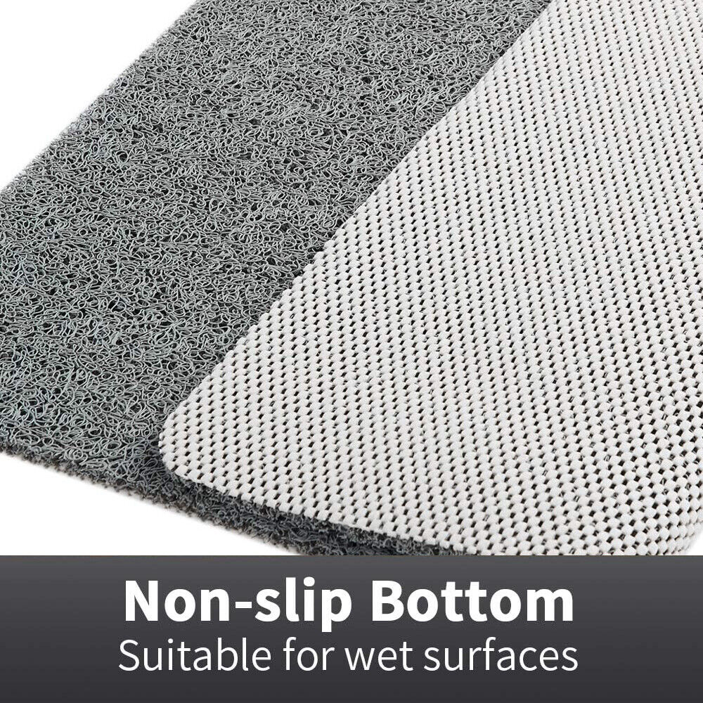 Non-slip shower mat in use