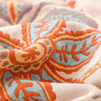 Floral tassel blanket