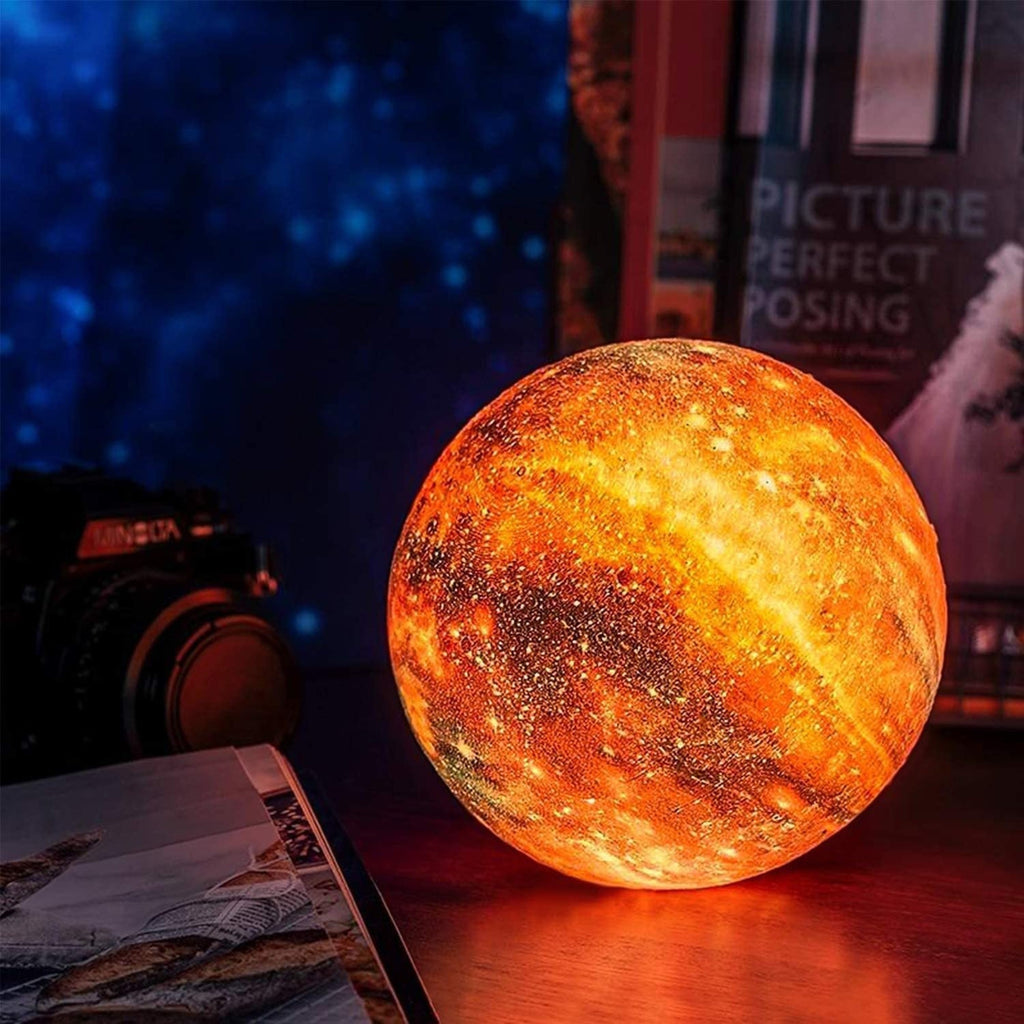 3D moon lamp glowing