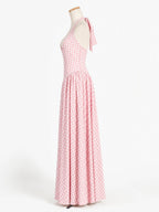 Women's Elegant French Style Pleated Maxi Dress – V-Neck Ruched...