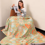 Floral tassel blanket lifestyle