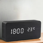 Black block LED alarm clock