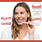 Silicone snap-on cosmetic teeth veneers