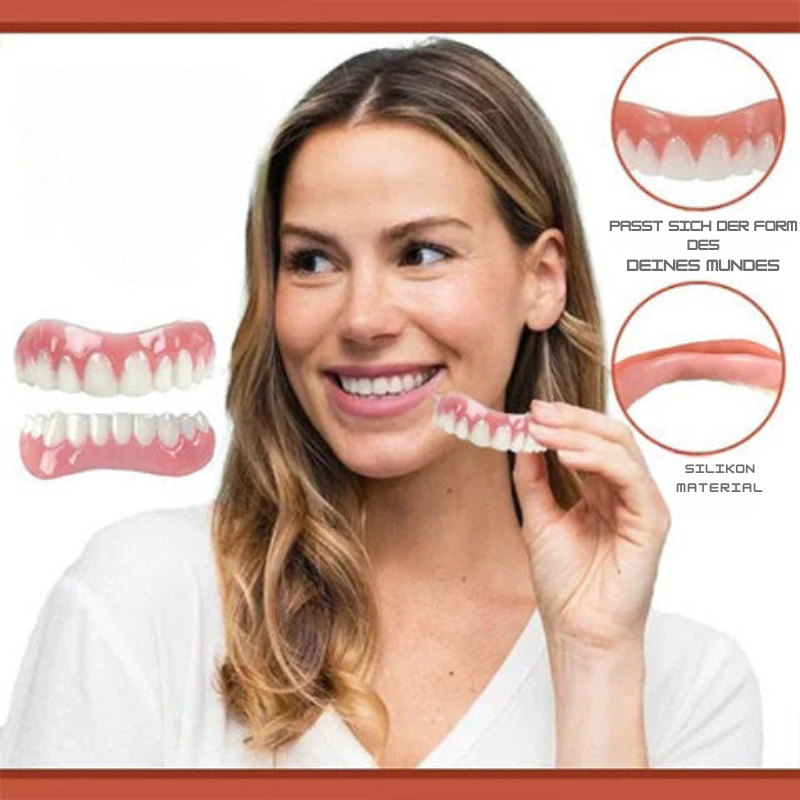 Silicone snap-on cosmetic teeth veneers