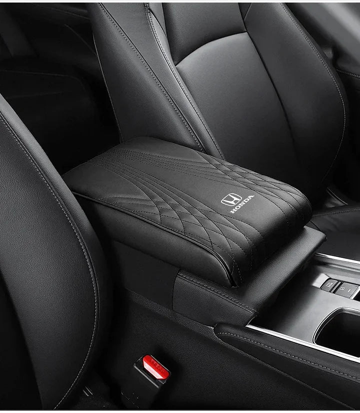 Premium leather car armrest pad center console cushion