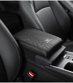 Premium leather car armrest pad center console cushion