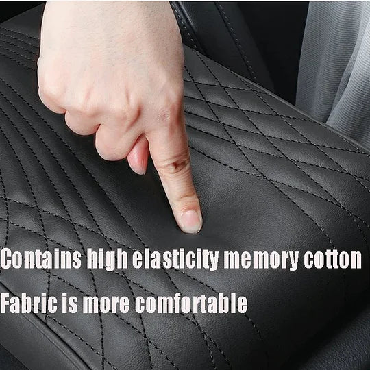 Memory foam leather armrest pad for car