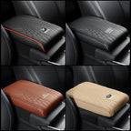 Premium leather car armrest pad
