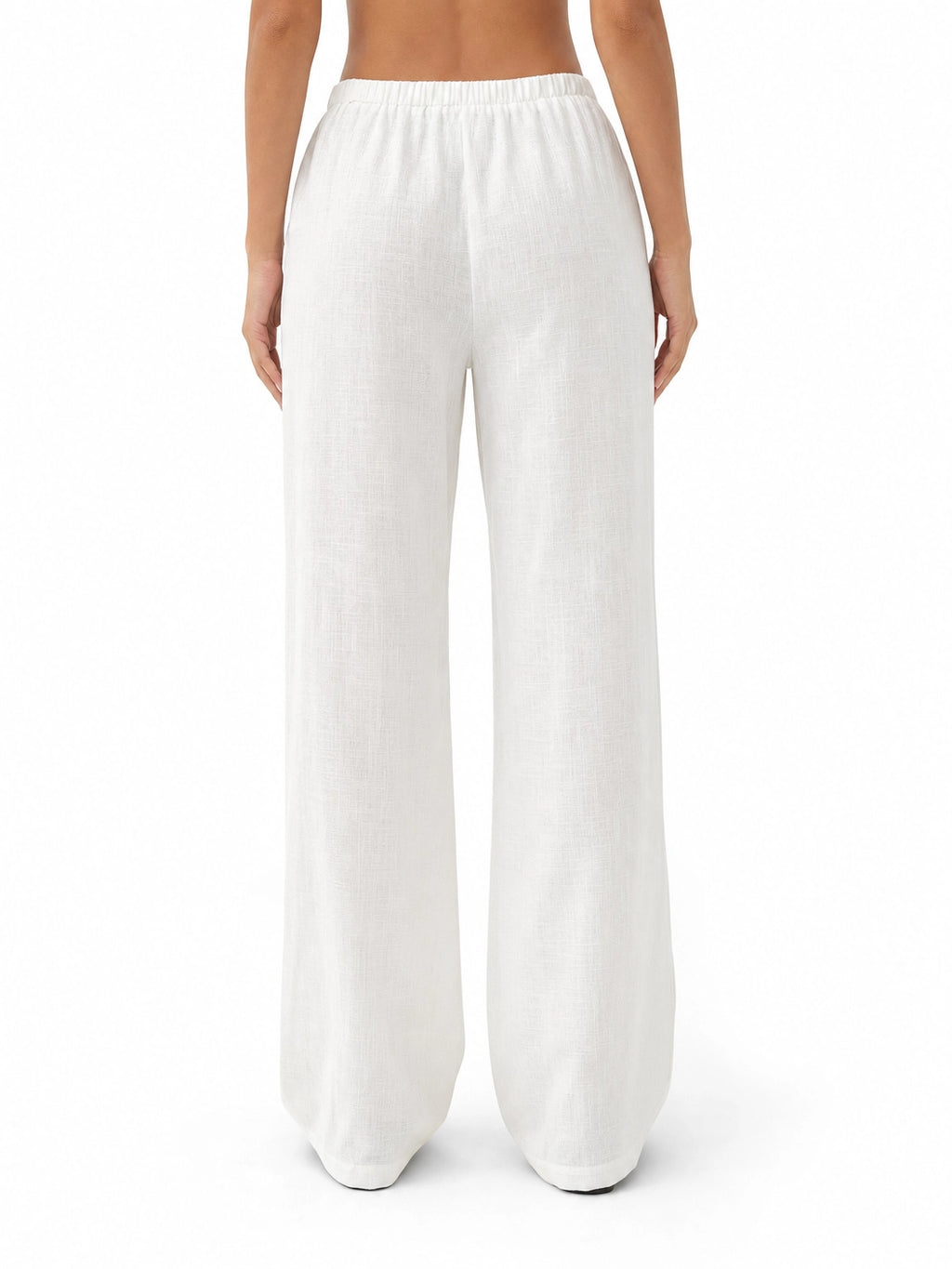 Women's Wide-Leg Linen Pants – Casual Loose Straight-Leg Summer...