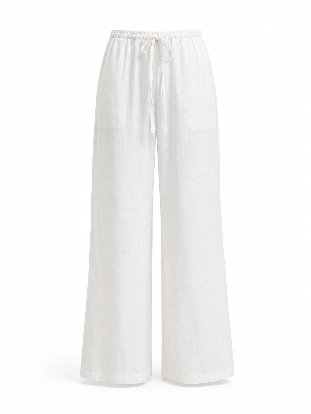 Women's Wide-Leg Linen Pants – Casual Loose Straight-Leg Summer...