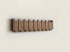 Wooden piano-shaped coat rack lifestyle