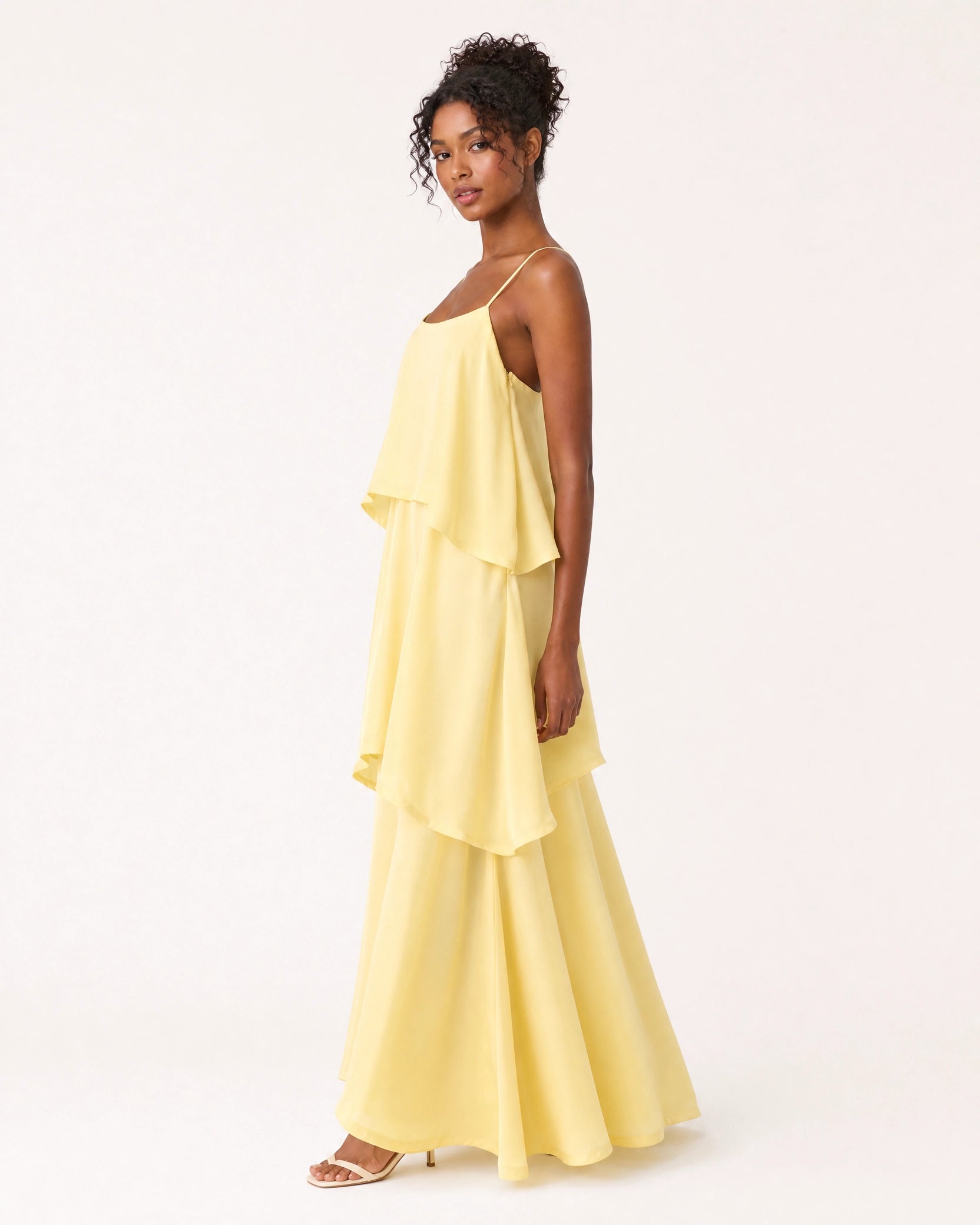 Women's Maxi Dress Flared Hem Adjustable Straps Formal Elegant Long Dress