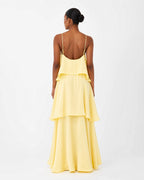 Women's Maxi Dress Flared Hem Adjustable Straps Formal Elegant Long Dress